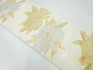 蘭模様織出し袋帯